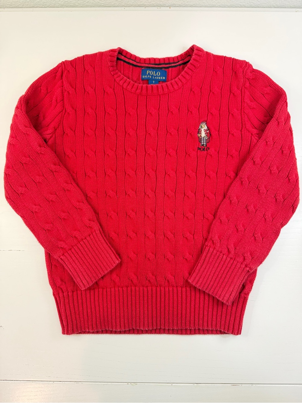 Ralph Lauren Polo Bear Red Sweater 7